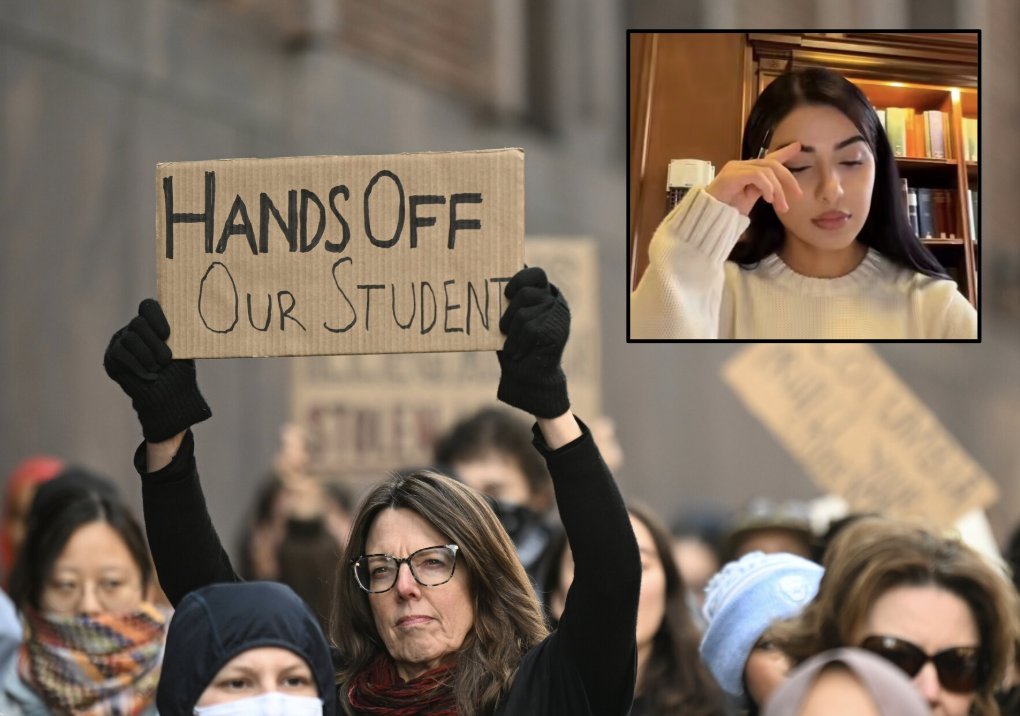 Protestor at Columbia